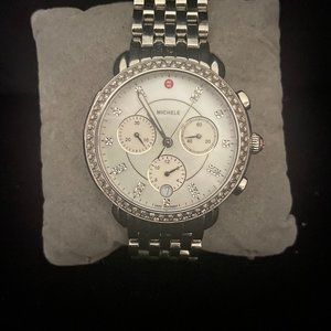 Michele Deco Stainless Diamond Watch for women